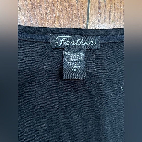 Feathers Black Sequin Tank Top - Picture 2 of 6